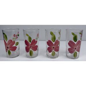 Vintage‎ Franciscan Desert Rose - 4.75" x 2.50" - Painted Juice Glasses SET OF 4